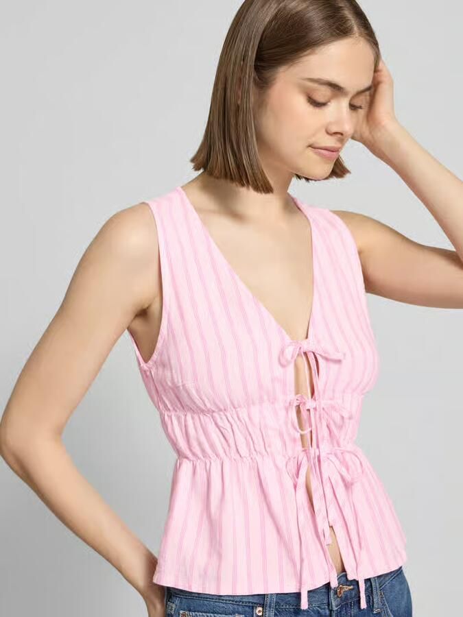 JJXX Top van mix van viscose en linnen model 'ALMIRA'