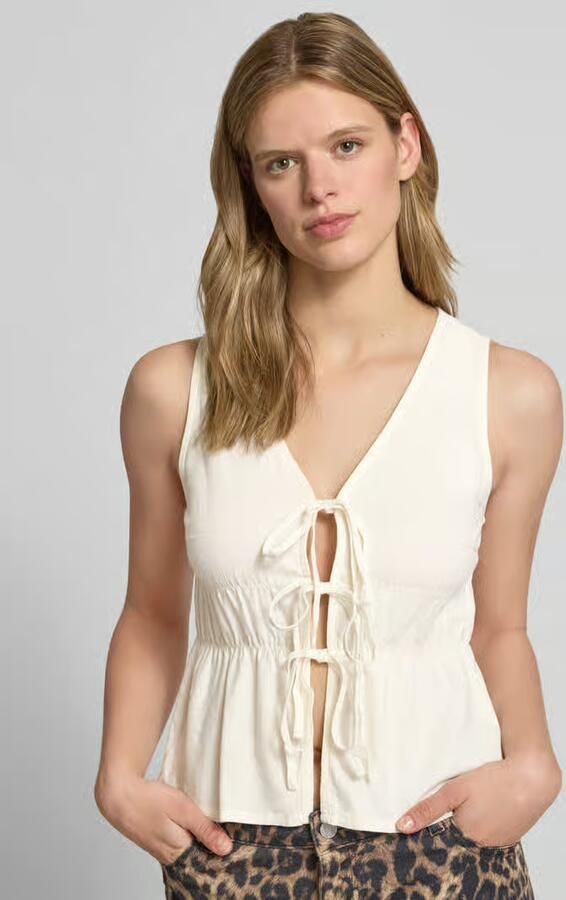 JJXX Top van mix van viscose en linnen model 'ALMIRA'