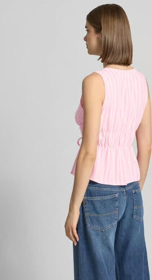 JJXX Top van mix van viscose en linnen model 'ALMIRA' - Foto 3
