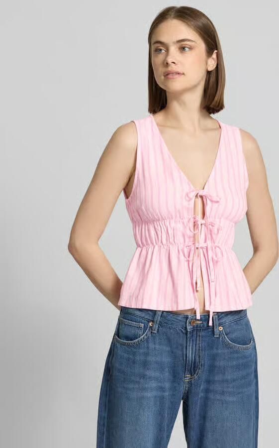 JJXX Top van mix van viscose en linnen model 'ALMIRA' - Foto 2