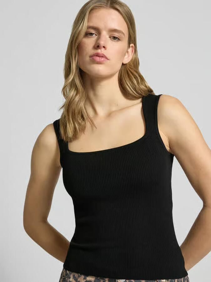 JJXX Top van viscosemix met vierkante hals model 'POSIE'