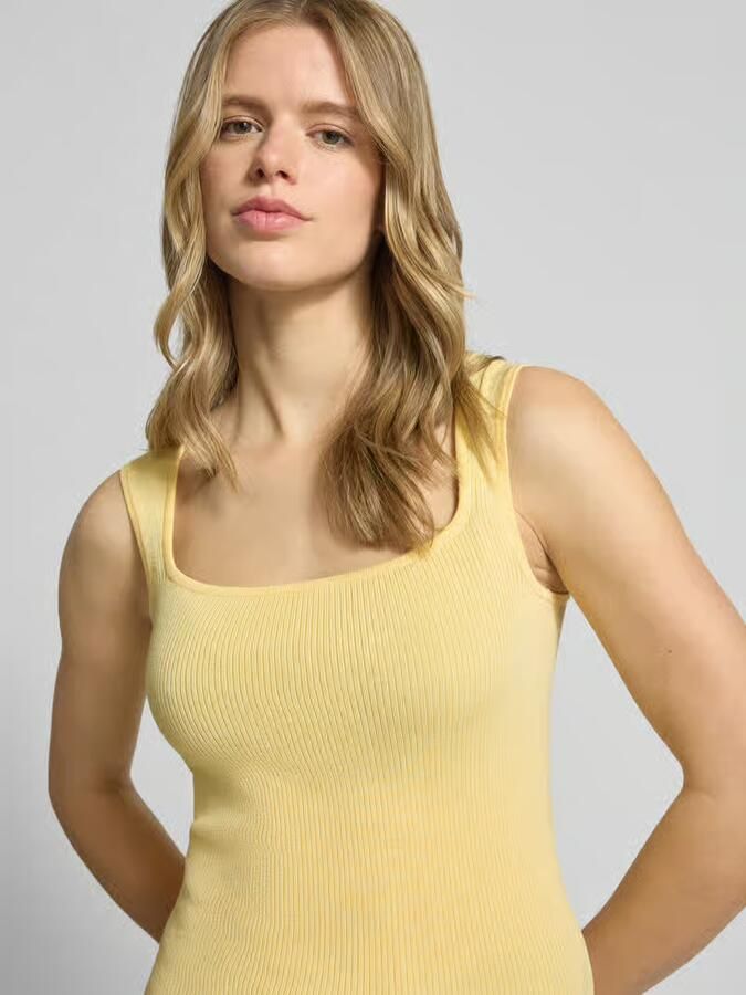 JJXX Top van viscosemix met vierkante hals model 'POSIE'