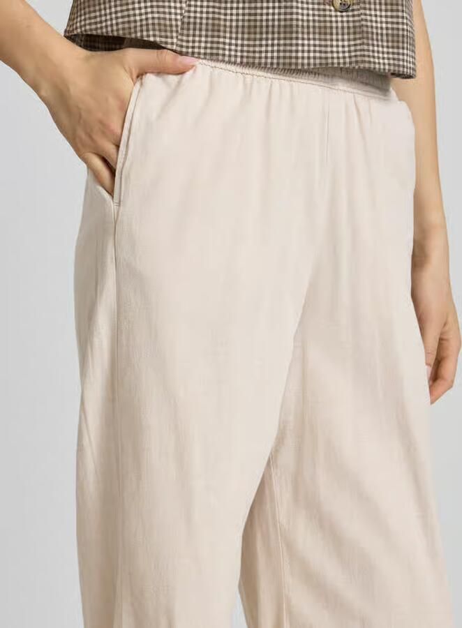JJXX wide fit stoffen broek met elastische band model 'Poppy'