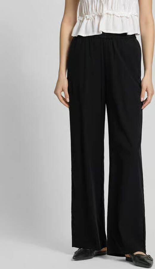 JJXX wide fit stoffen broek met elastische band model 'Poppy' - Foto 3
