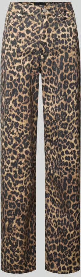 JJXX Wide leg broek met luipaardprint Model 'SARAH TOKYO' - Foto 4