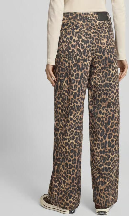 JJXX Wide leg broek met luipaardprint Model 'SARAH TOKYO' - Foto 6