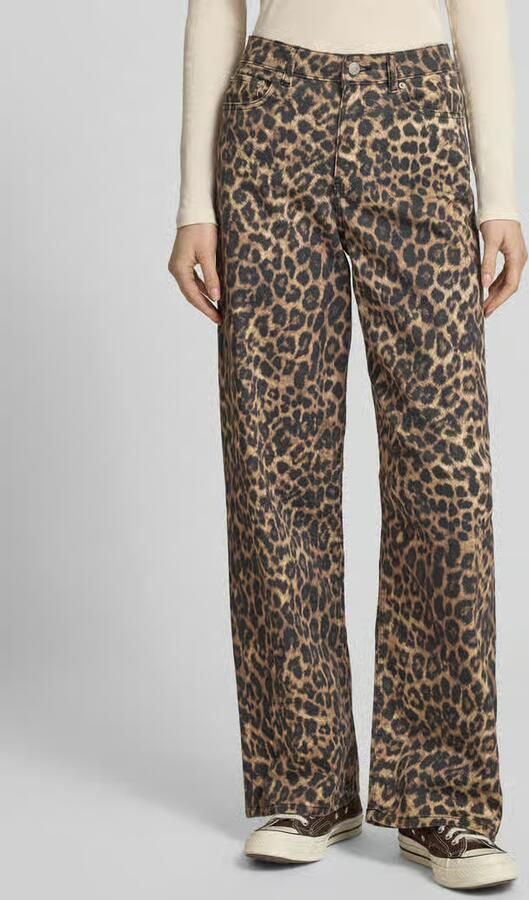 JJXX Wide leg broek met luipaardprint Model 'SARAH TOKYO' - Foto 7
