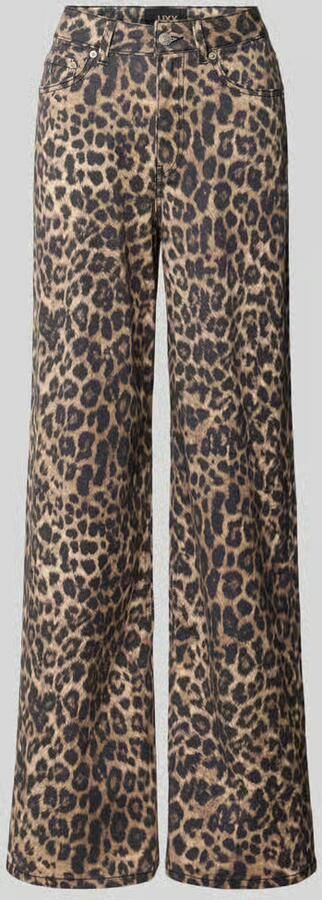 JJXX Wide leg broek met luipaardprint Model 'SARAH TOKYO' - Foto 6