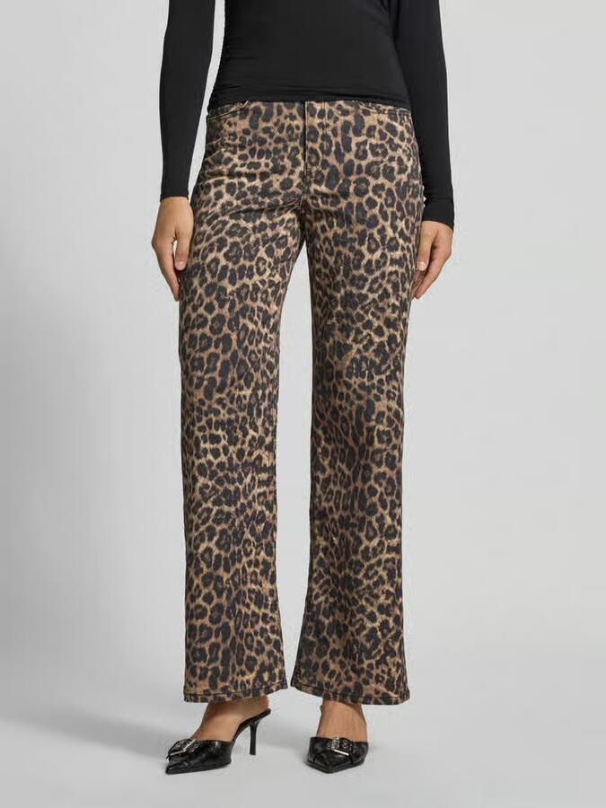 JJXX Wide leg broek met luipaardprint Model 'SARAH TOKYO' - Foto 6
