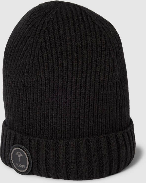 JOOP! Collection Beanie met labelpatch model 'Francis'