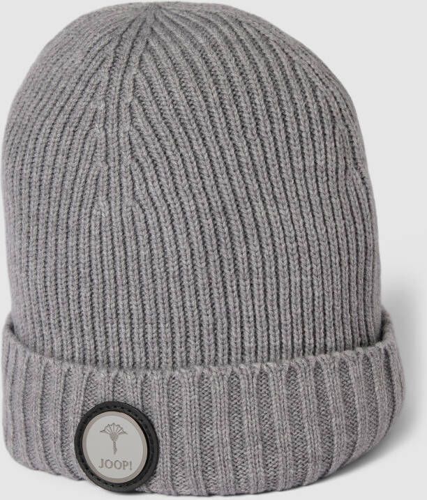 JOOP! Collection Beanie met labelpatch model 'Francis'