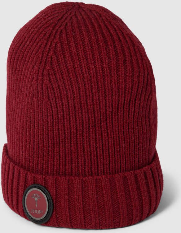 JOOP! Collection Beanie met labelpatch model 'Francis'