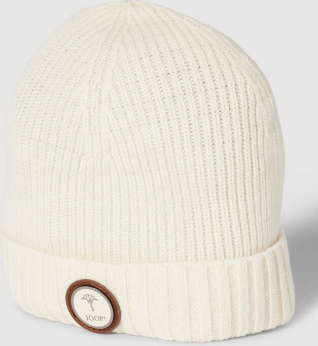 JOOP! Collection Beanie met labelpatch model 'Francis'