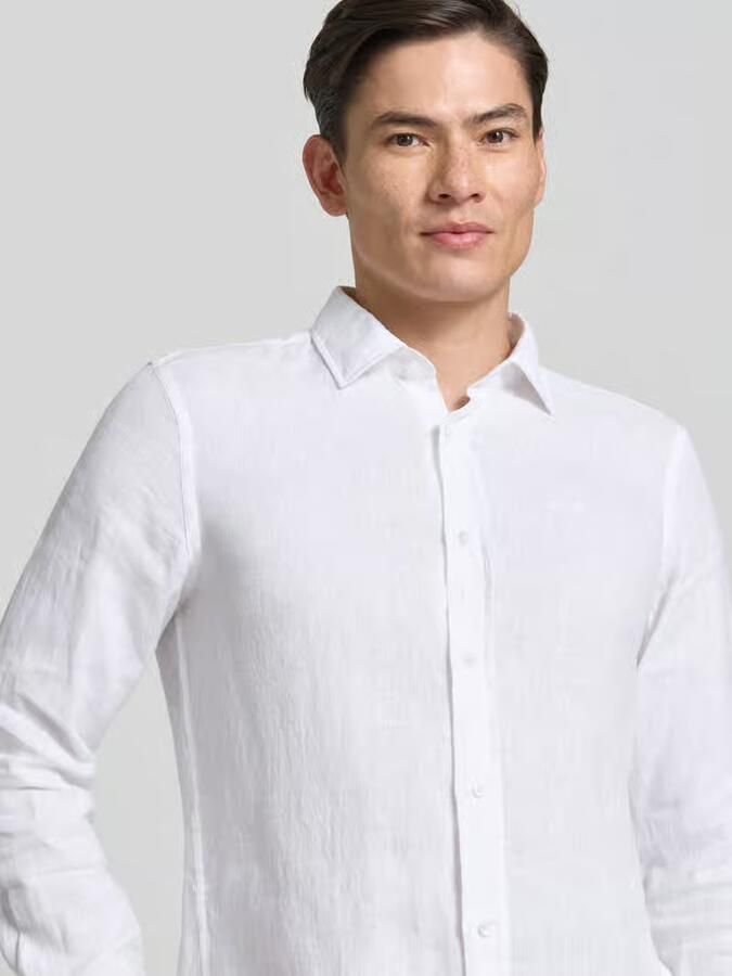 JOOP! COLLECTION Causal fit linnen overhemd met kentkraag model 'Mike'
