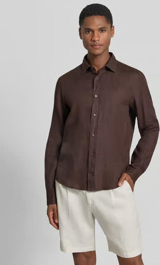 JOOP! COLLECTION Causal fit linnen overhemd met kentkraag model 'Mike' - Foto 2