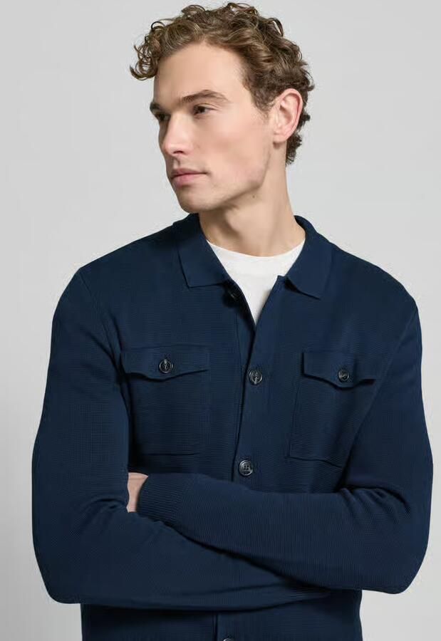 JOOP! COLLECTION Gebreid jack met knoopsluiting Model 'Owero'