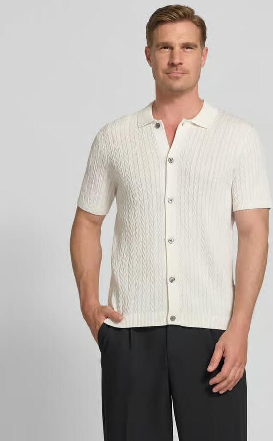 JOOP! COLLECTION Gebreid shirt met polokraag model 'Tristao' - Foto 3