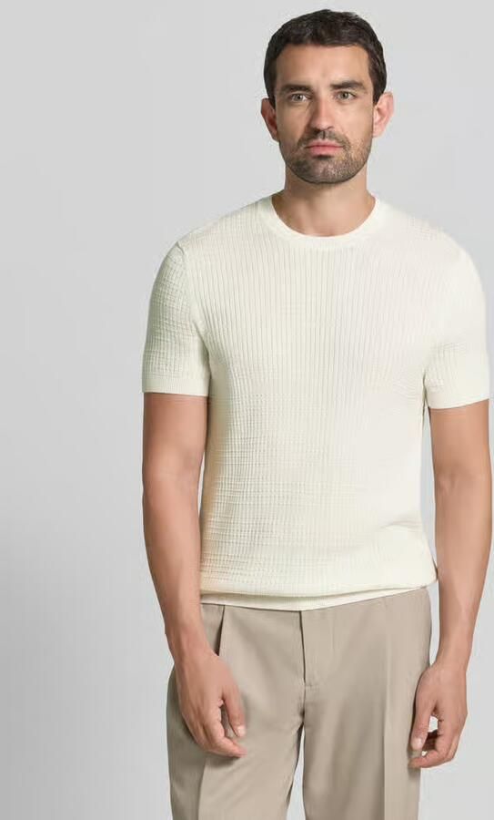 JOOP! COLLECTION Gebreid shirt met structuurpatroon model 'Elio' - Foto 3