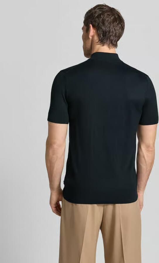 JOOP! COLLECTION Gebreid shirt van viscosemix met opstaande kraag model 'Vadin' - Foto 3