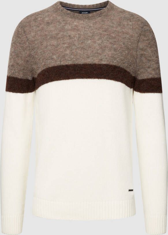 JOOP! Collection Gebreide pullover met labelapplicatie