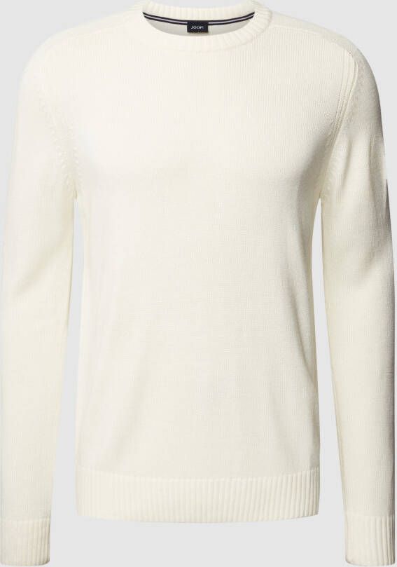 JOOP! Collection Gebreide pullover met labelpatch
