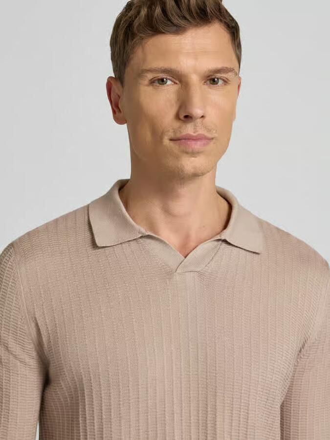 JOOP! COLLECTION Gebreide trui met omgeslagen kraag model 'Galdino'
