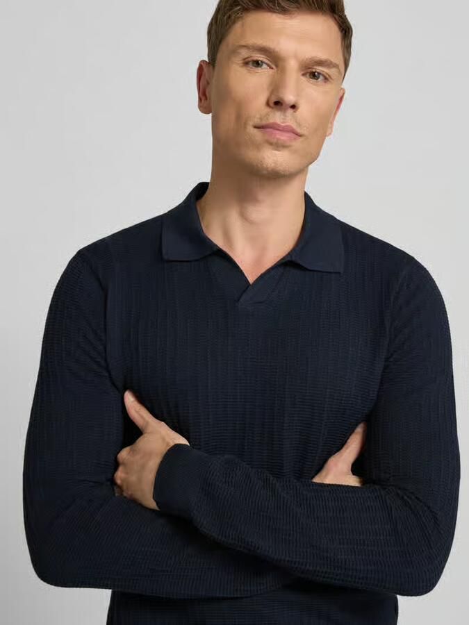 JOOP! COLLECTION Gebreide trui met omgeslagen kraag model 'Galdino'
