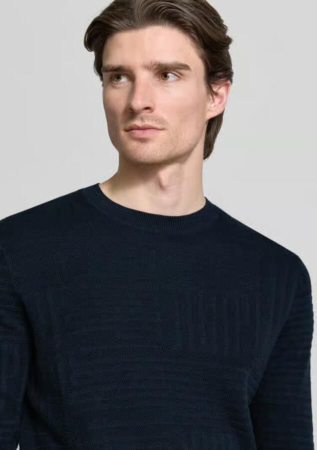 JOOP! COLLECTION Gebreide pullover met geribde boorden Model 'Raikon'