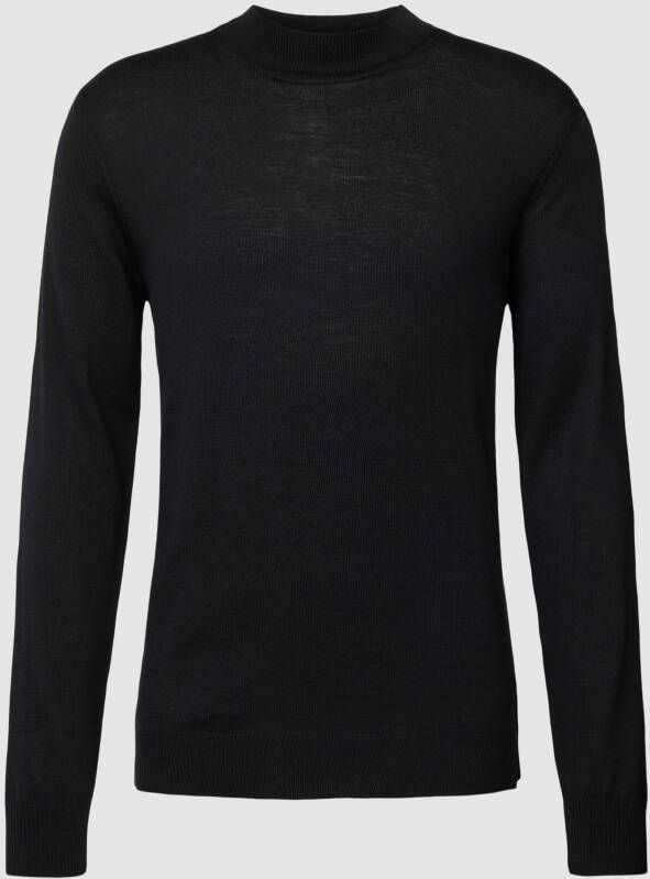 JOOP! Collection Gebreide pullover van scheerwol met opstaande kraag model 'Davide'