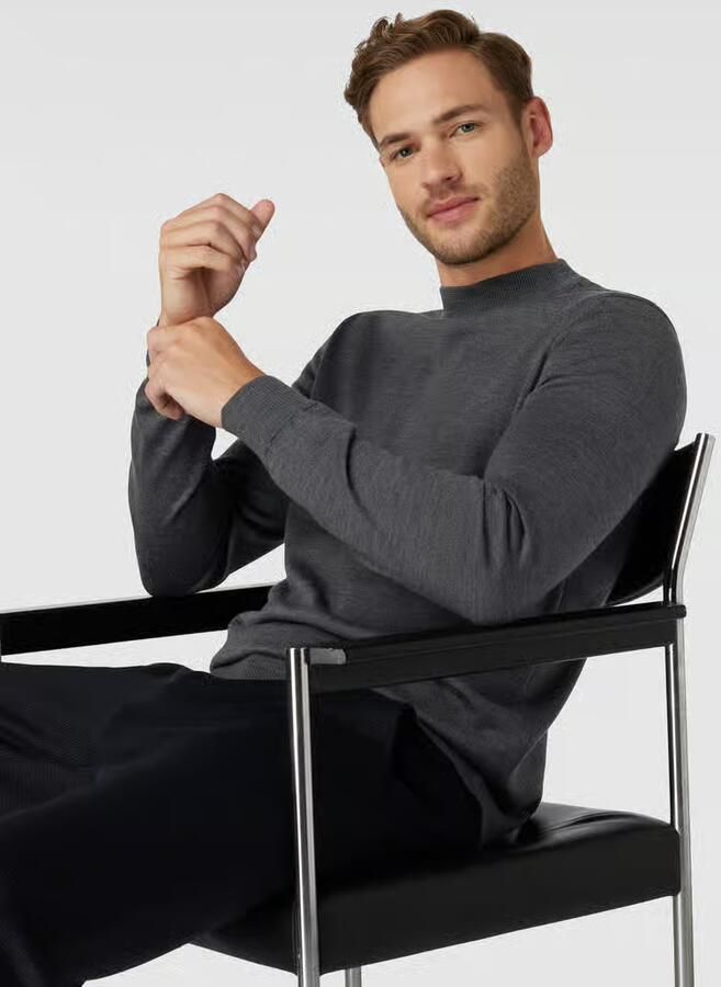 JOOP! Collection Gebreide pullover met ronde hals model 'Davide'