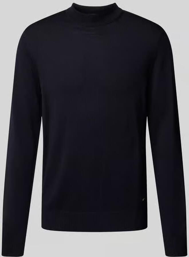 JOOP! Collection Gebreide pullover van scheerwol met opstaande kraag model 'Davide'