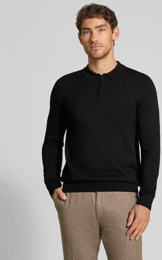 JOOP! COLLECTION Gebreide pullover van scheerwol met polokraag model 'Dondor' - Foto 2