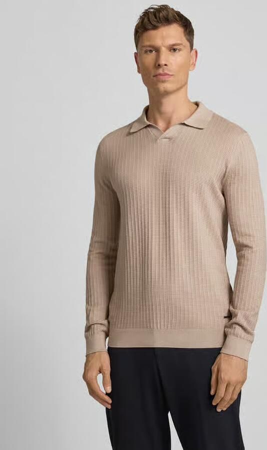 JOOP! COLLECTION Gebreide trui met omgeslagen kraag model 'Galdino' - Foto 3