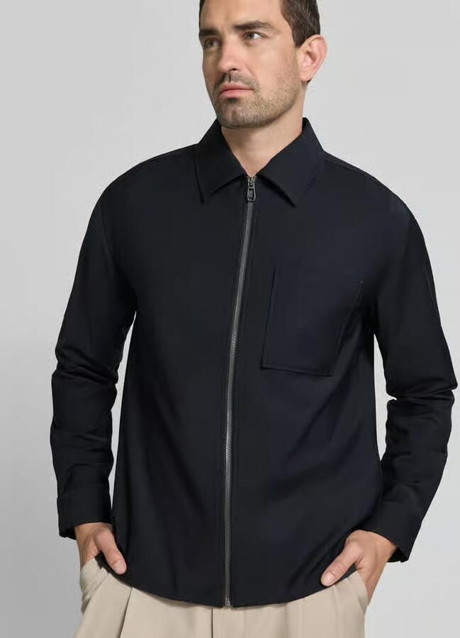 JOOP! COLLECTION jack met kentkraag en ritssluiting model 'Keano'