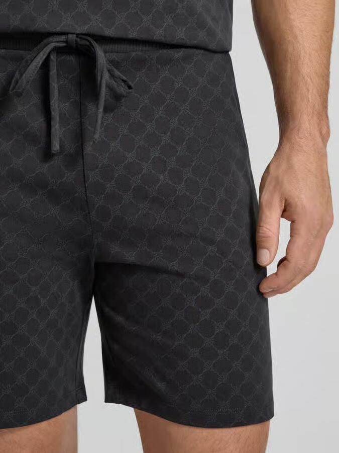 Joop! Short Leisure met korenbloem-alloverprint elastische tailleband - Foto 2
