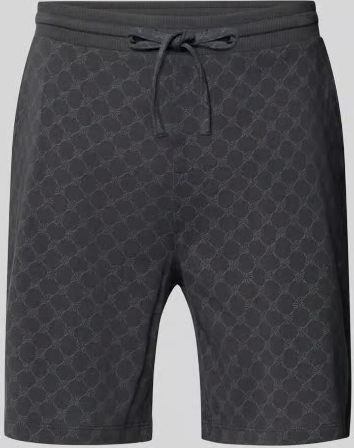 Joop! Short Leisure met korenbloem-alloverprint elastische tailleband - Foto 3
