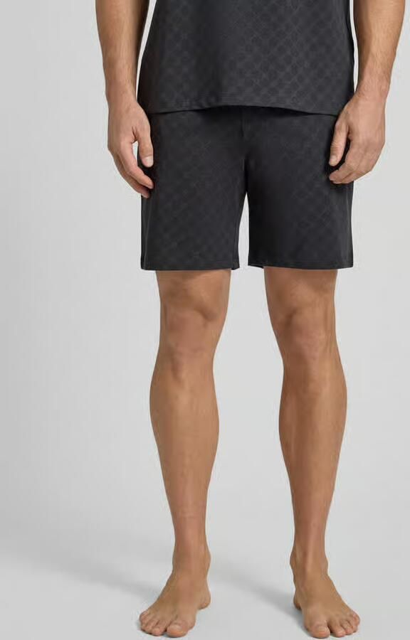 Joop! Short Leisure met korenbloem-alloverprint elastische tailleband - Foto 7