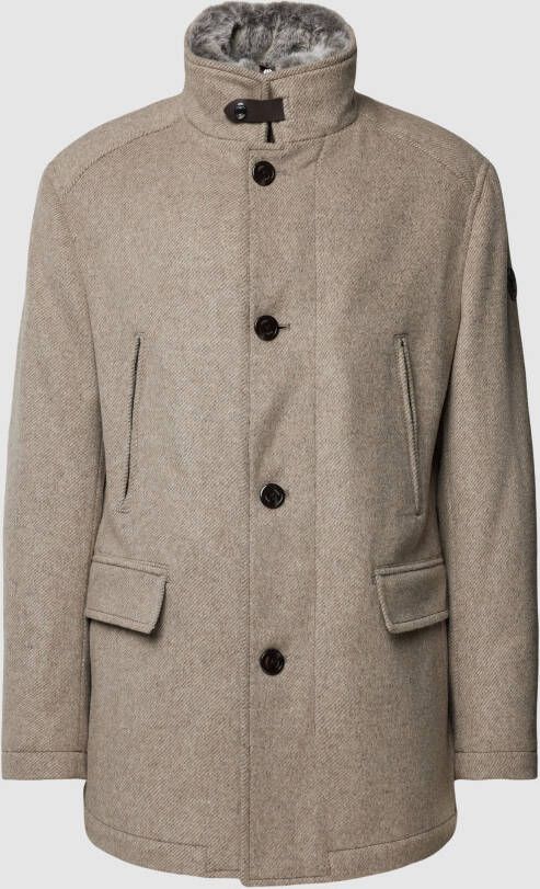 JOOP! Collection Lange jas met afneembaar imitatiebont model 'Gary'