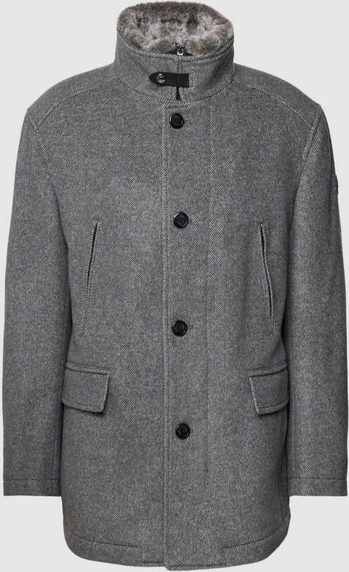 JOOP! Collection Lange jas met afneembaar imitatiebont model 'Gary'