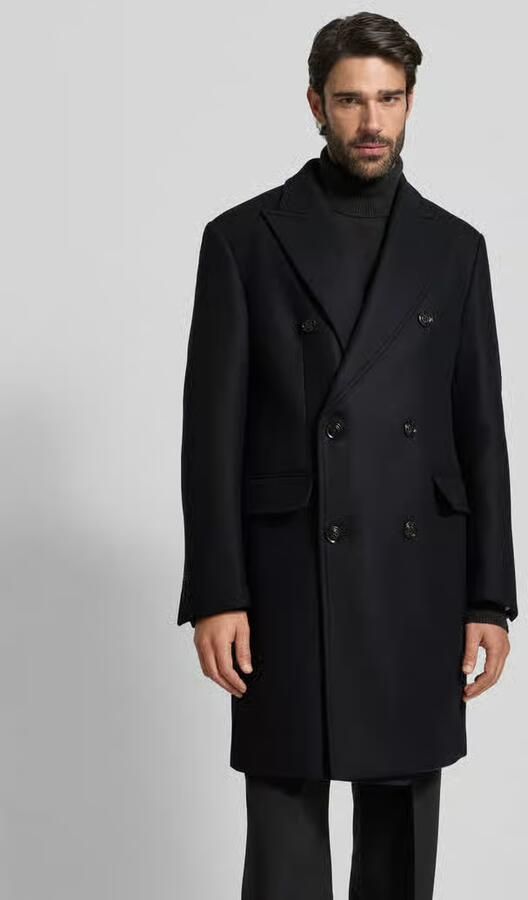 JOOP! COLLECTION Lange jas van wolmix met reverskraag model 'Richborne' - Foto 3