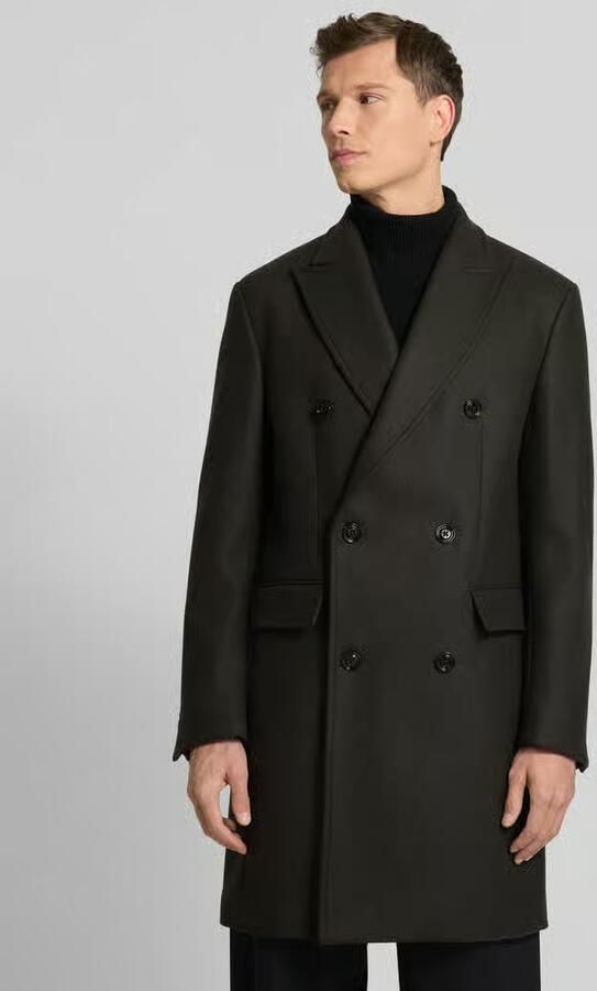 JOOP! Collection Lange jas van wolmix met reverskraag model 'Richborne' - Foto 3