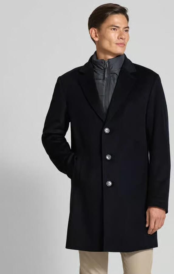 JOOP! Collection Lange wollen jas in dubbele-laagjeslook model 'Morris' - Foto 2