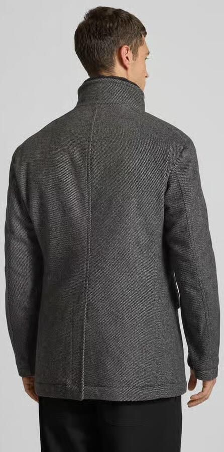 JOOP! COLLECTION Lange wollen jas met opstaande kraag model 'Gary'