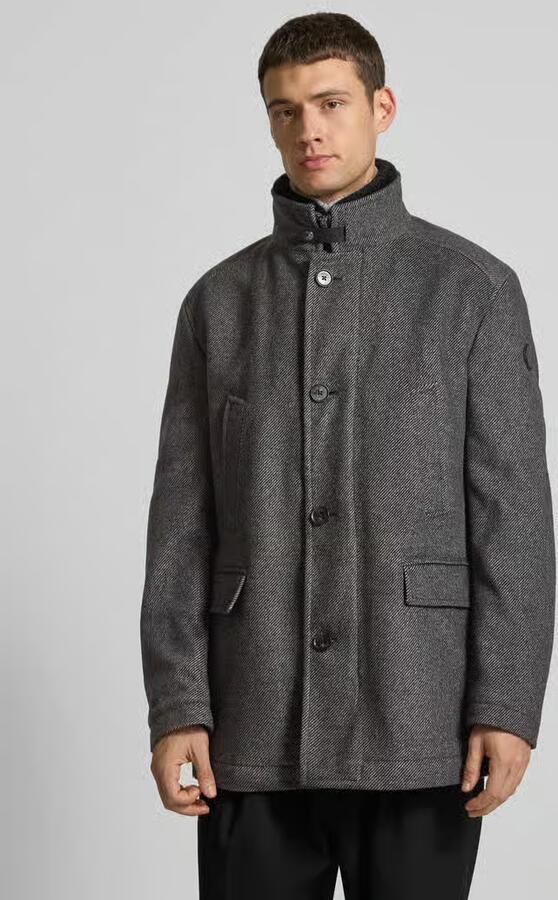 JOOP! COLLECTION Lange wollen jas met opstaande kraag model 'Gary' - Foto 4