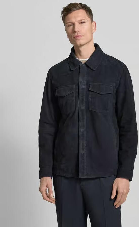 JOOP! Collection Leren jack met kentkraag model 'Atorn' - Foto 3