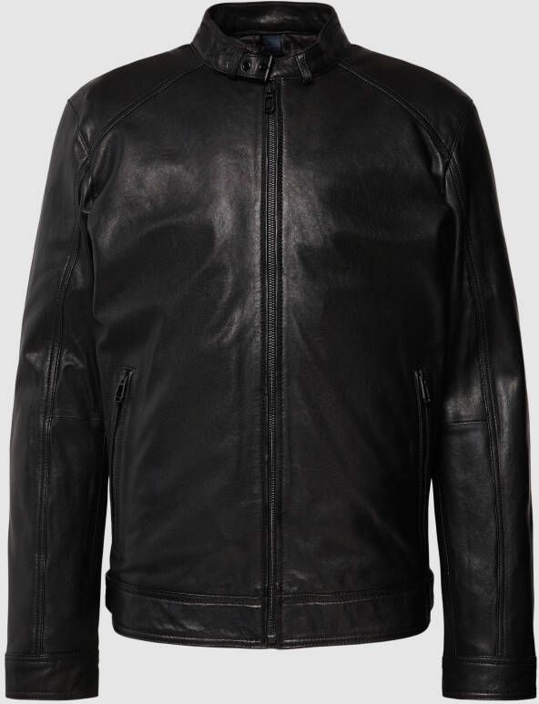 JOOP! Collection Leren jack met opstaande kraag model 'Peel'