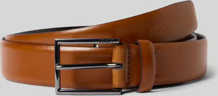 JOOP! Collection Leren riem met reliëflogo