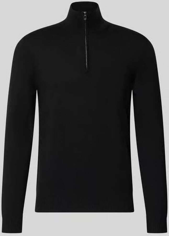 JOOP! Collection Gebreide pullover van scheerwol met opstaande kraag model 'Dario'