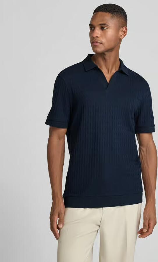 JOOP! COLLECTION Poloshirt met geribde boorden Model 'Cleison' - Foto 4
