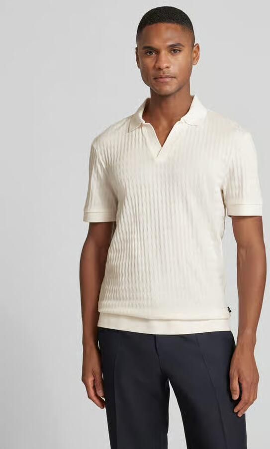 JOOP! COLLECTION Poloshirt met geribde boorden Model 'Cleison' - Foto 4